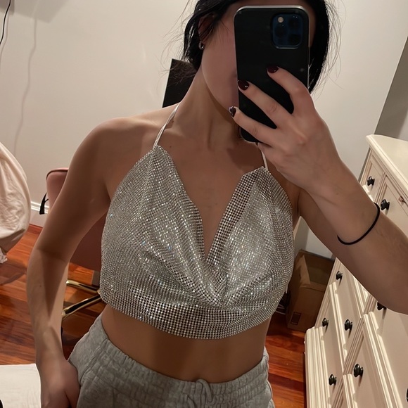 Nightlife diamond crystal halter top - NWT! - Picture 3 of 5